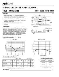 Datasheet FR11-0003 manufacturer M/A-COM